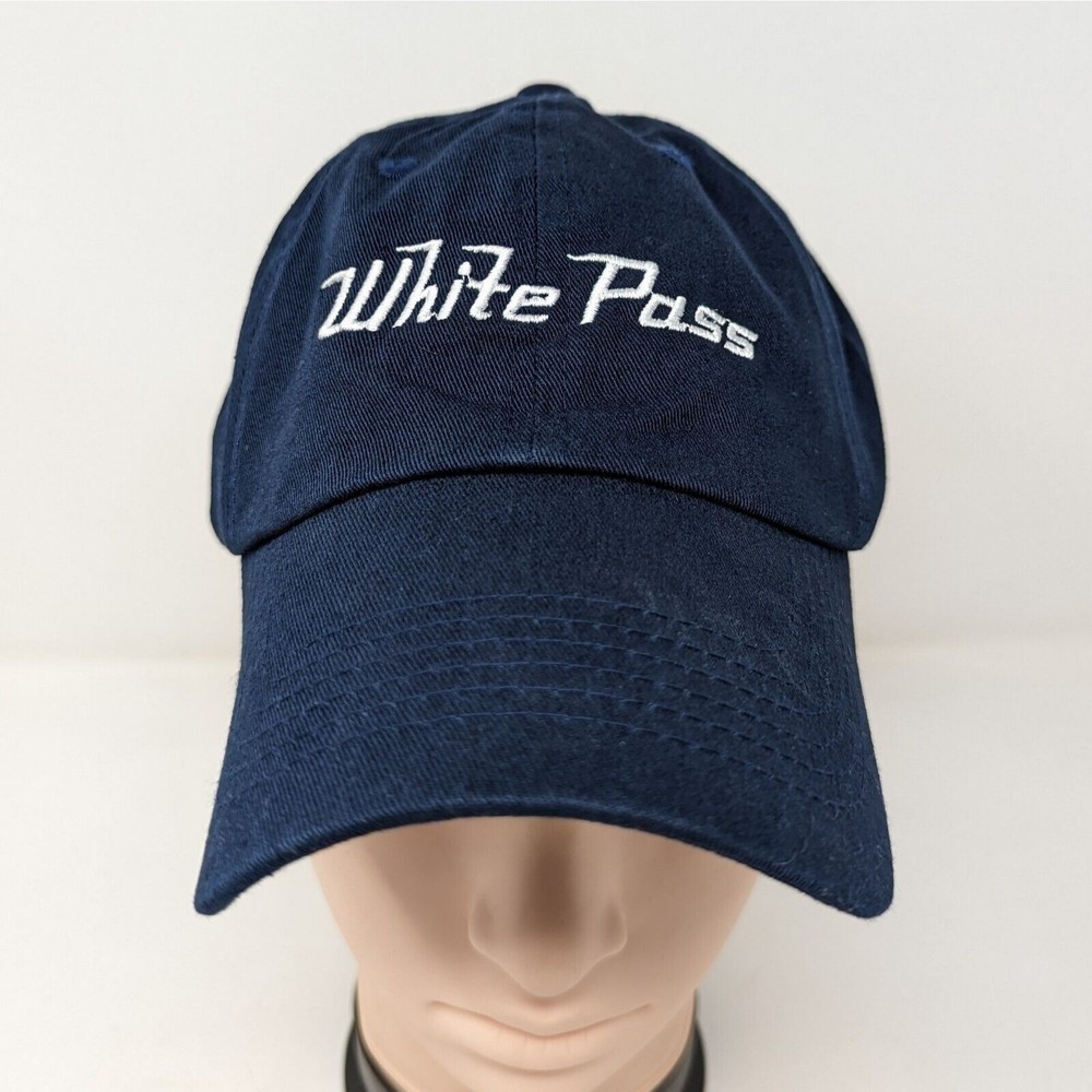 White Pass Canada Blue StrapBack Hat Mountain Pass in British Columbia Cap
